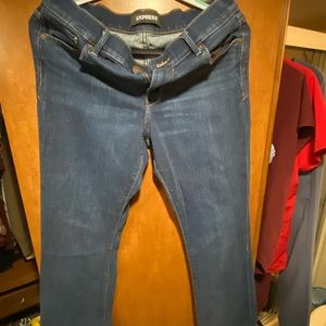 Express size 12R 12L stretchy deep indigo color